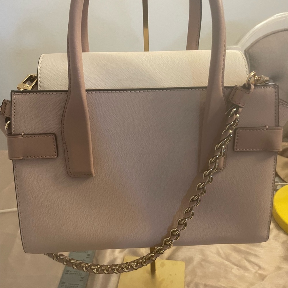 Michael Kors Pink and White Satchel Elegance NWOT - Picture 5 of 7
